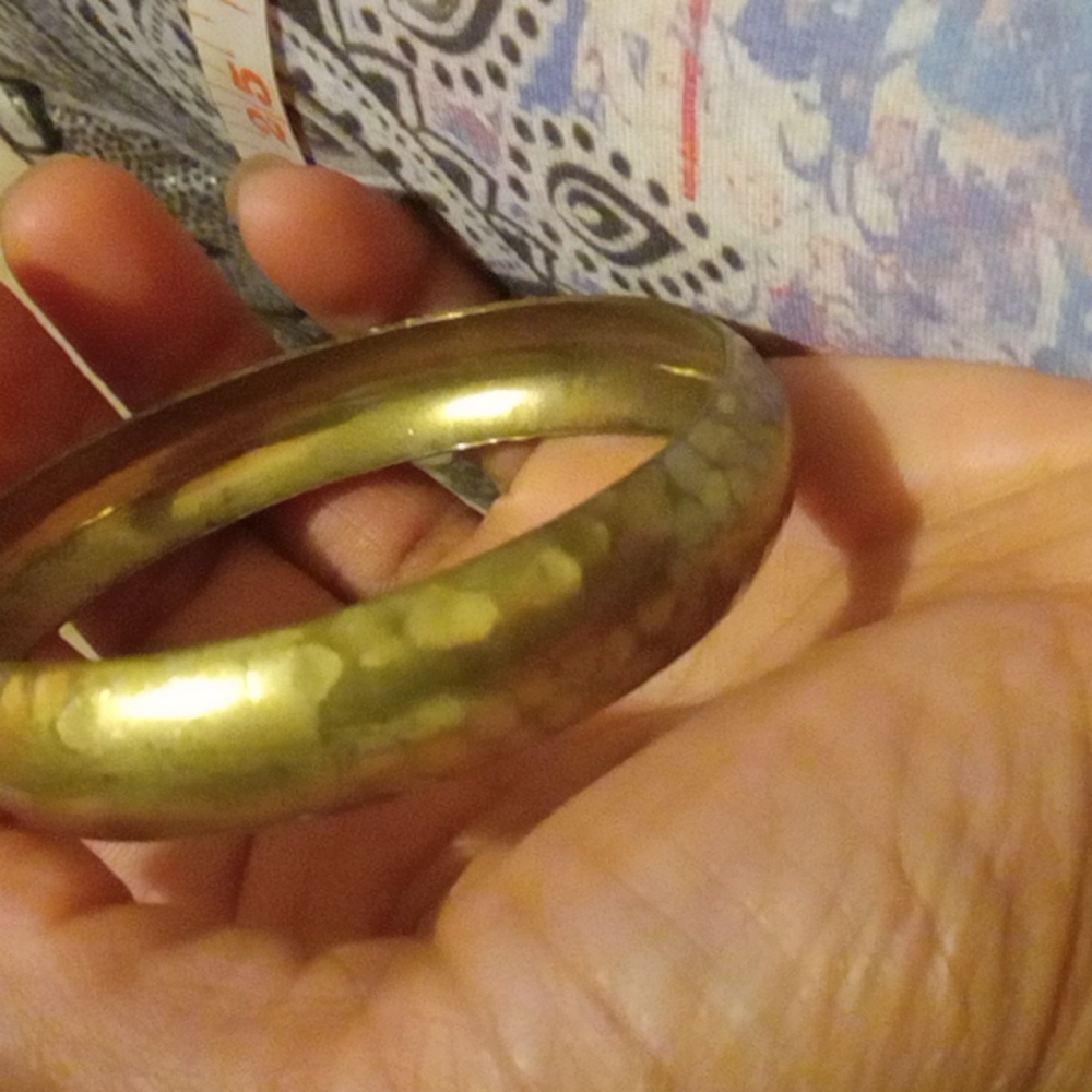 Gold hammered bracelet